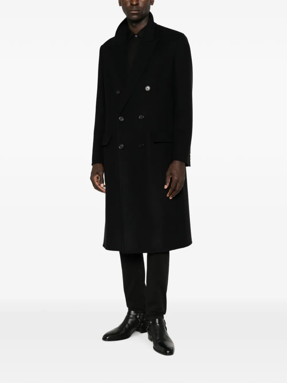 Saint Laurent Jas met dubbele rij knopen Zwart