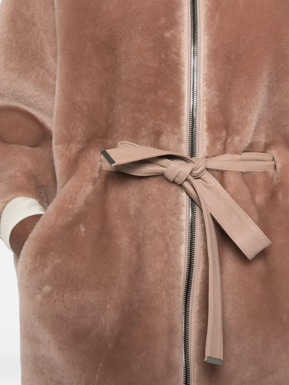 Suprema Lammy jack met ceintuur Roze