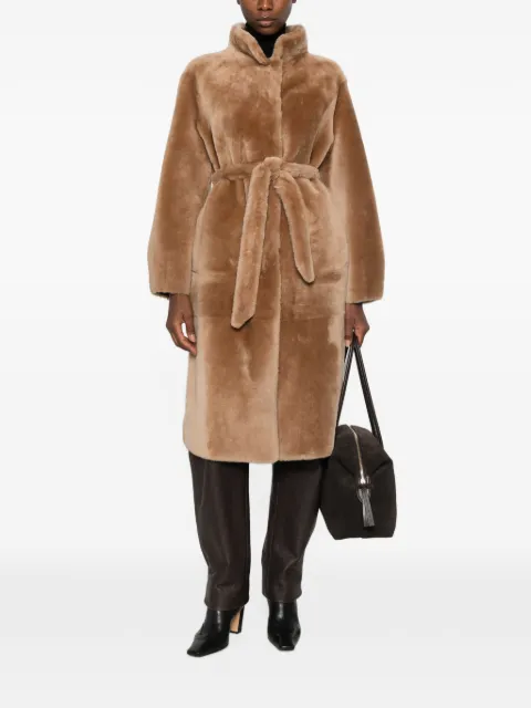 Suprema x Eraldo belted shearling coat