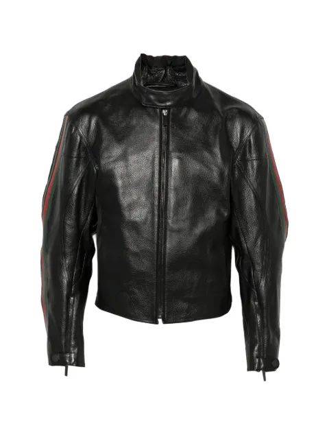 Gucci zip-up leather jacket