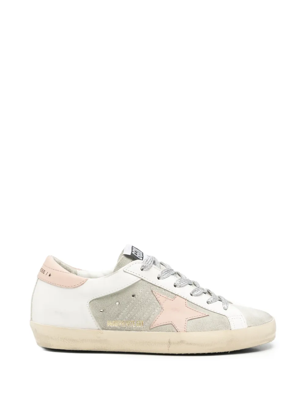 Golden Goose Super-Star Sneakers mit Wildledereinsatz - Weiß