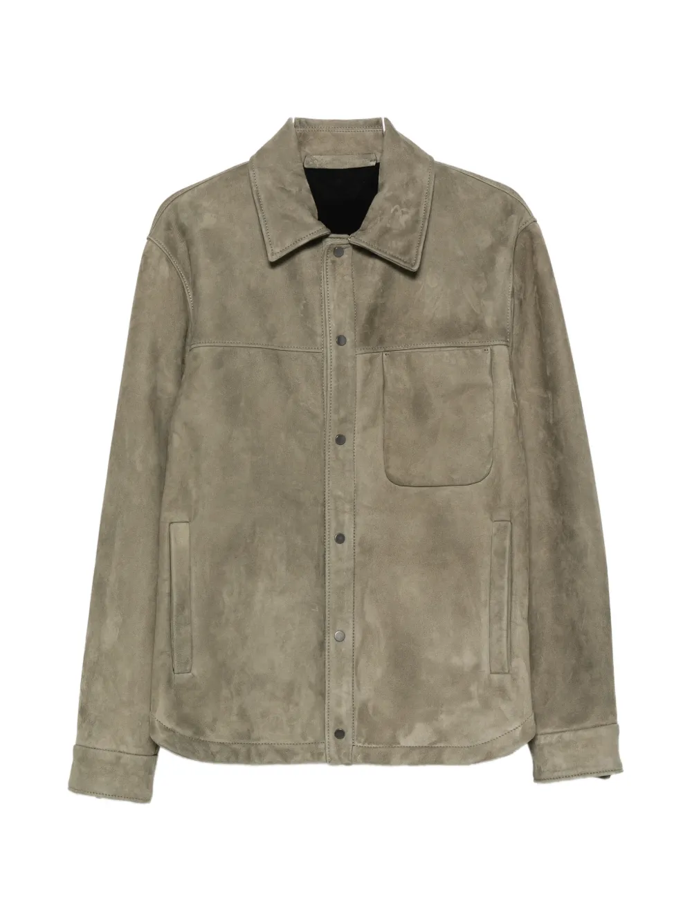 Salvatore Santoro suede press-stud jacket - Grün