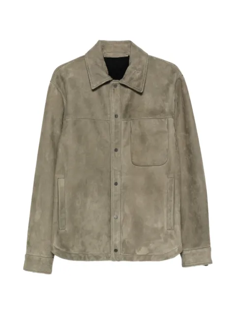 Salvatore Santoro suede press-stud jacket