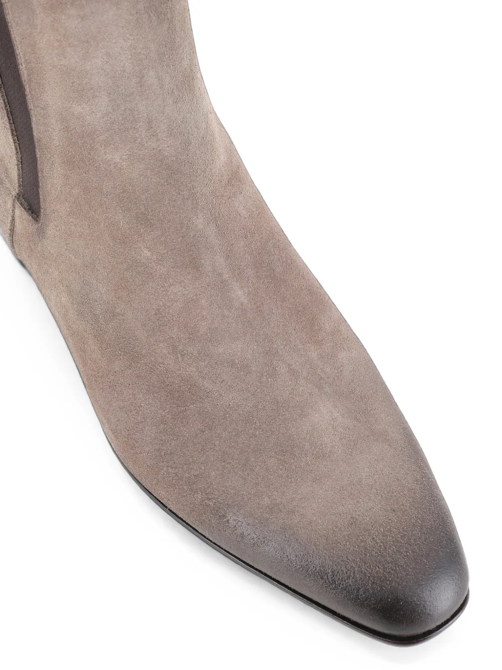 Pantanetti burnished-effect suede Chelsea boots Grijs