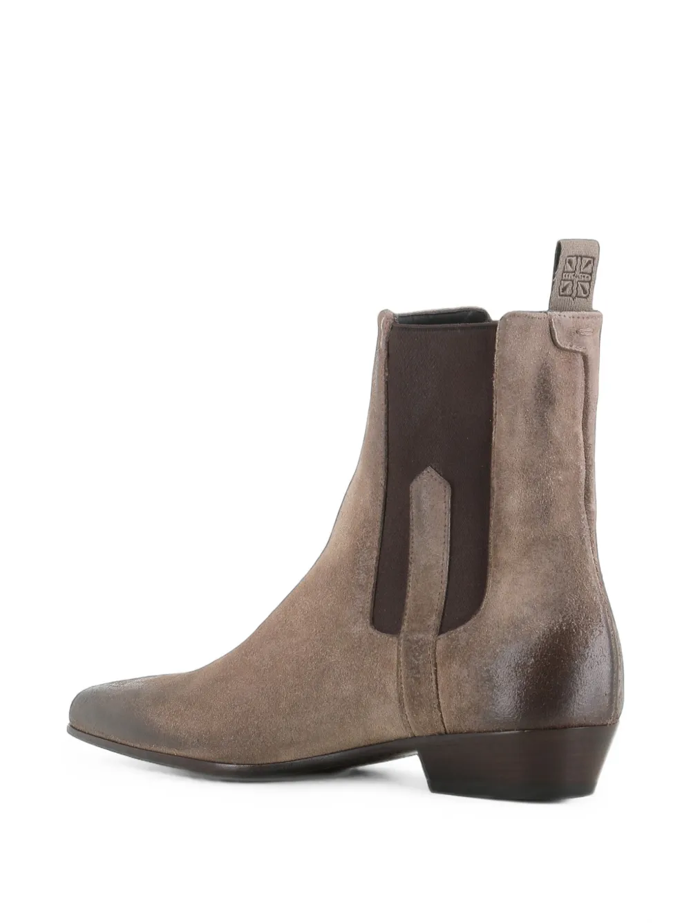 Pantanetti burnished-effect suede Chelsea boots Grijs