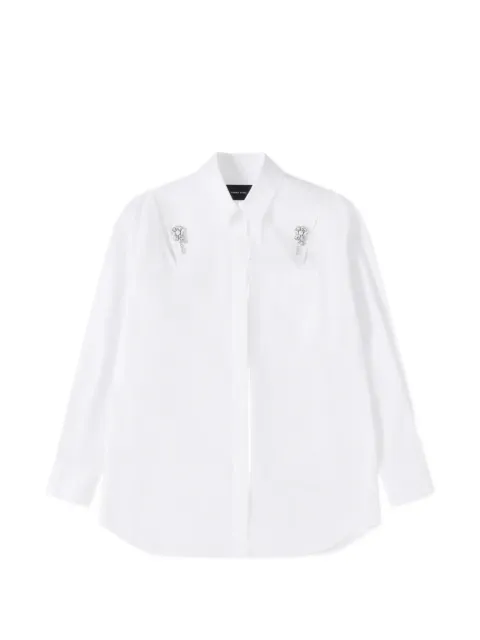 Simone Rocha embellished slash-detail shirt