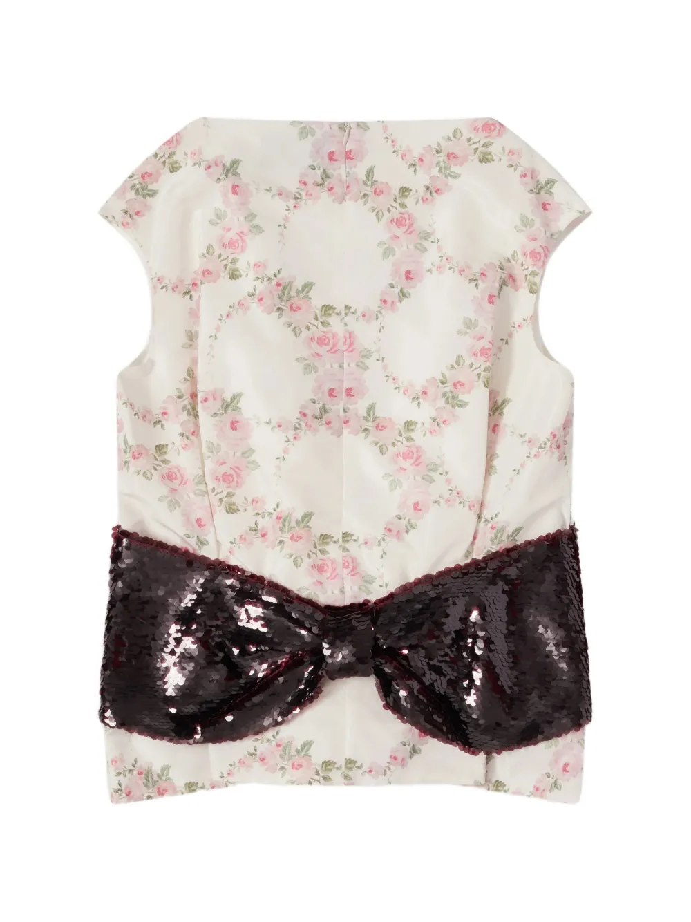 Simone Rocha Blouse met strikdetail en pailletten Wit