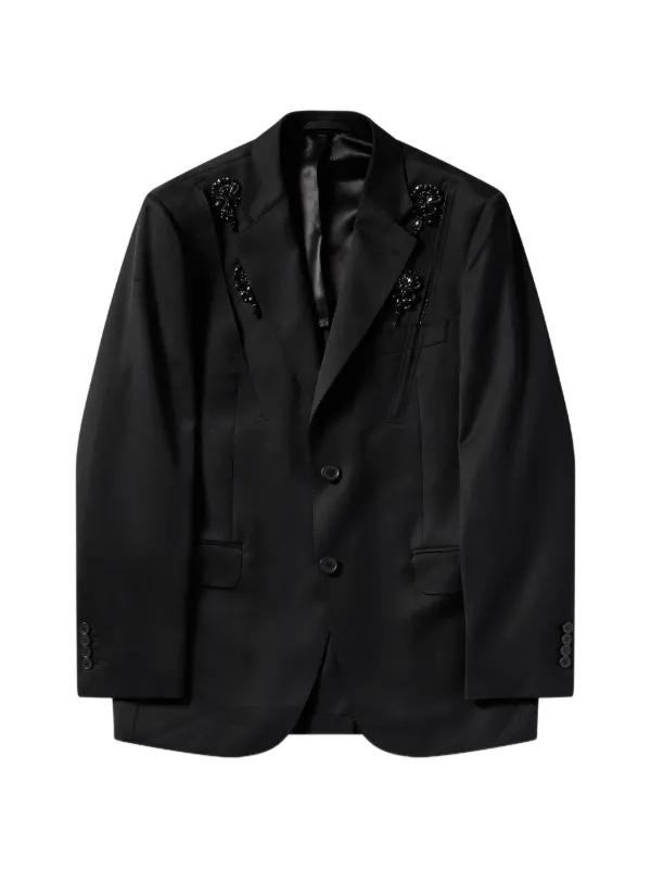Simone Rocha Embellished Structured Blazer in Black