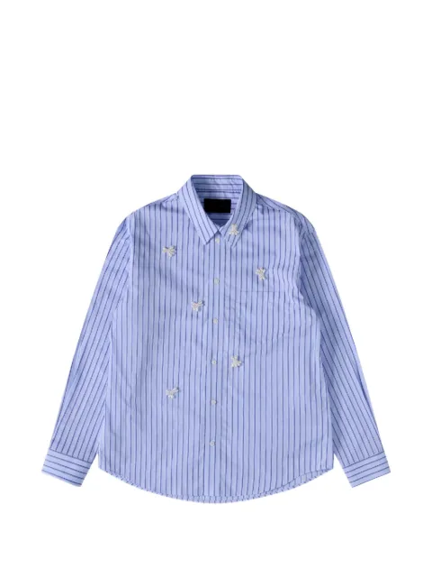 Simone Rocha pearl-embellished striped shirt