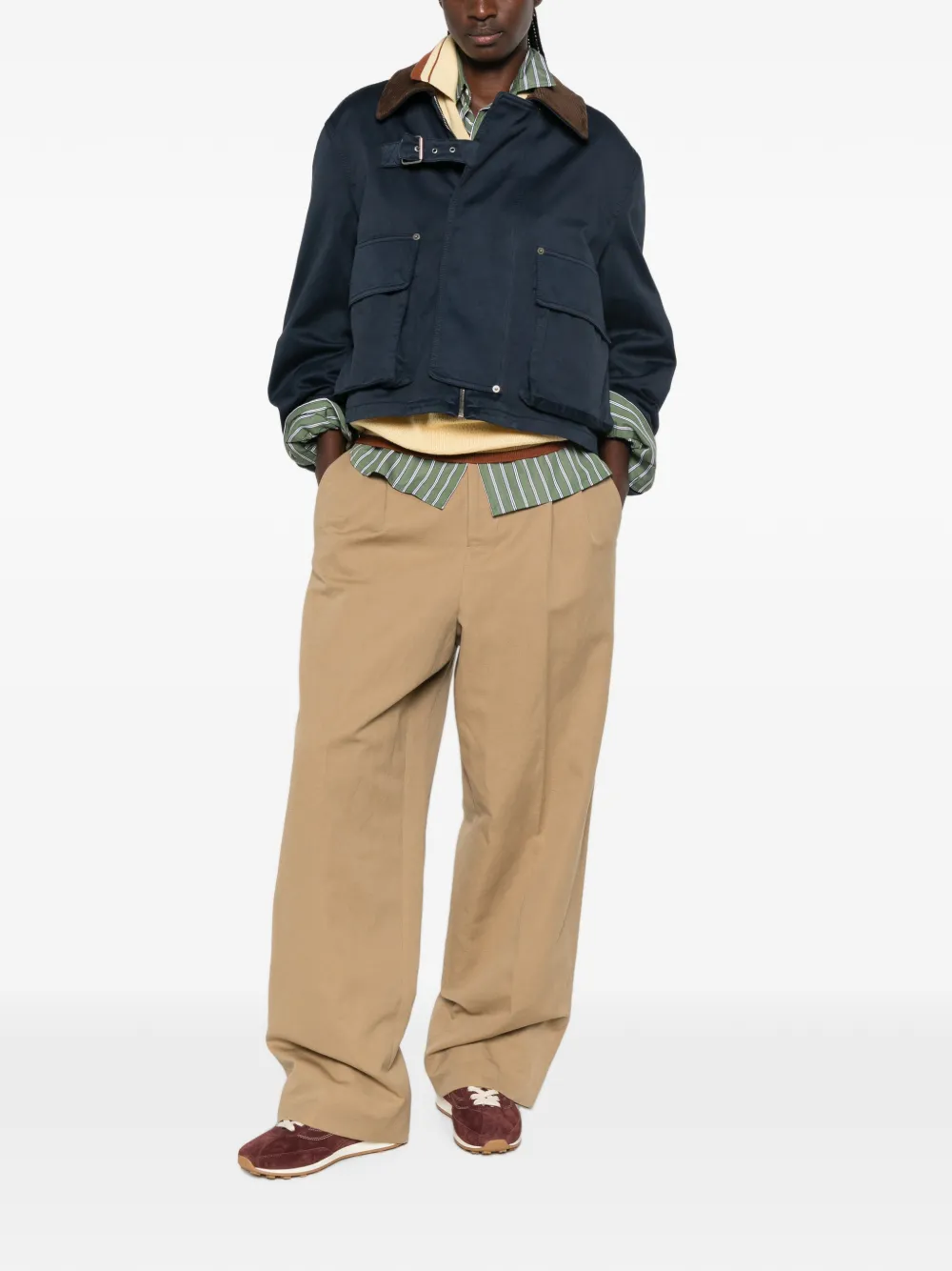 LOEWE Jack met klepzakken en gespdetail Blauw