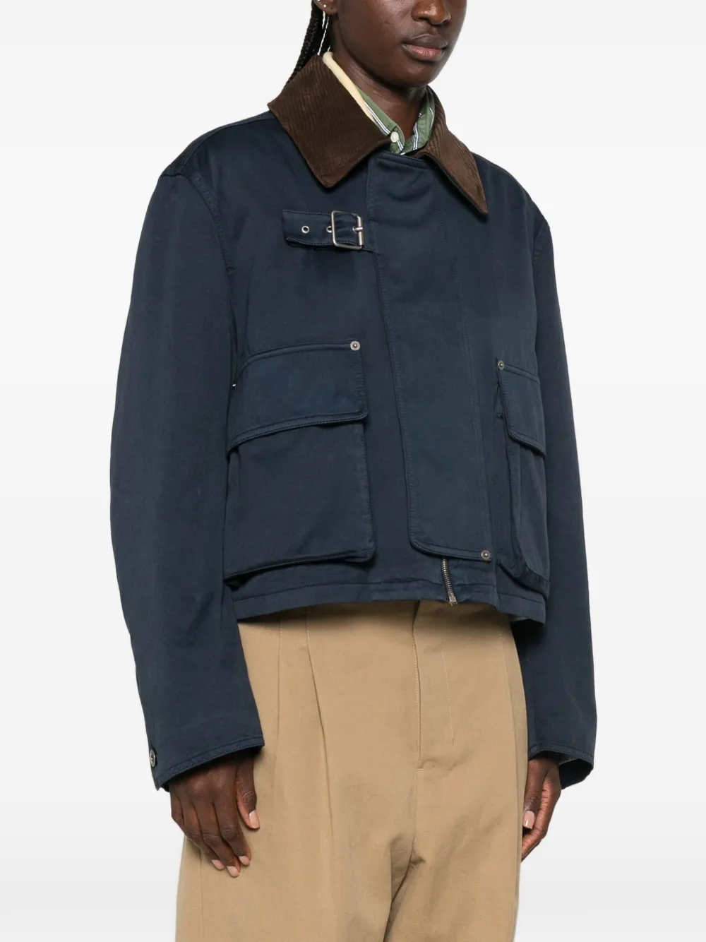 LOEWE Jack met klepzakken en gespdetail Blauw