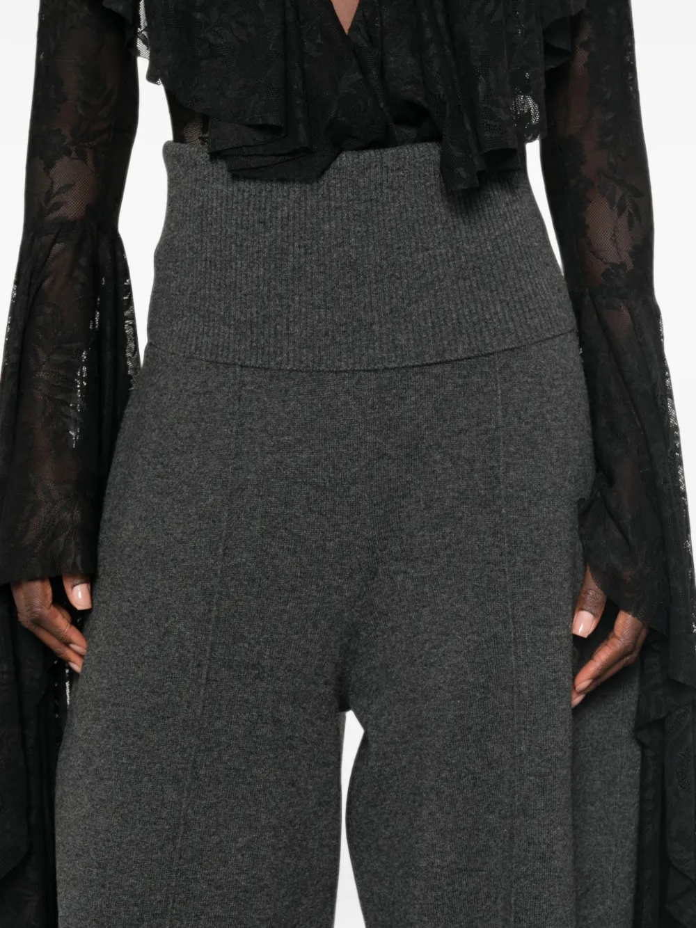 ZIMMERMANN Valiant gebreide barrel broek Grijs