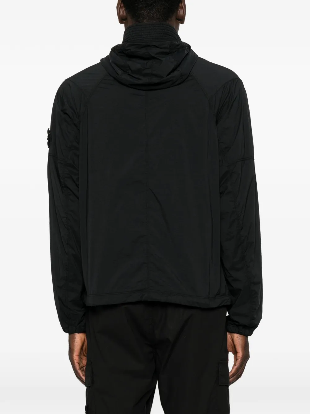 Stone Island Q100020 ultralight nylon stretch-tc jack Zwart