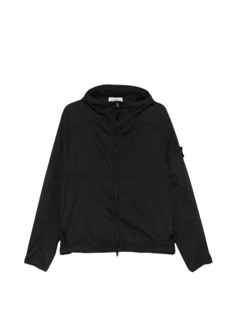 Stone Island logo-patch hooded jacket