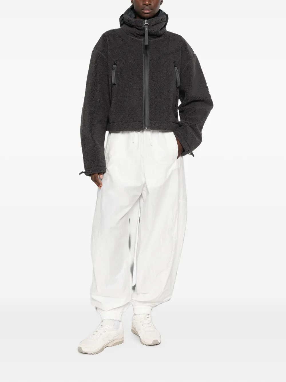 adidas x Stella McCartney fleece hoodie Grijs