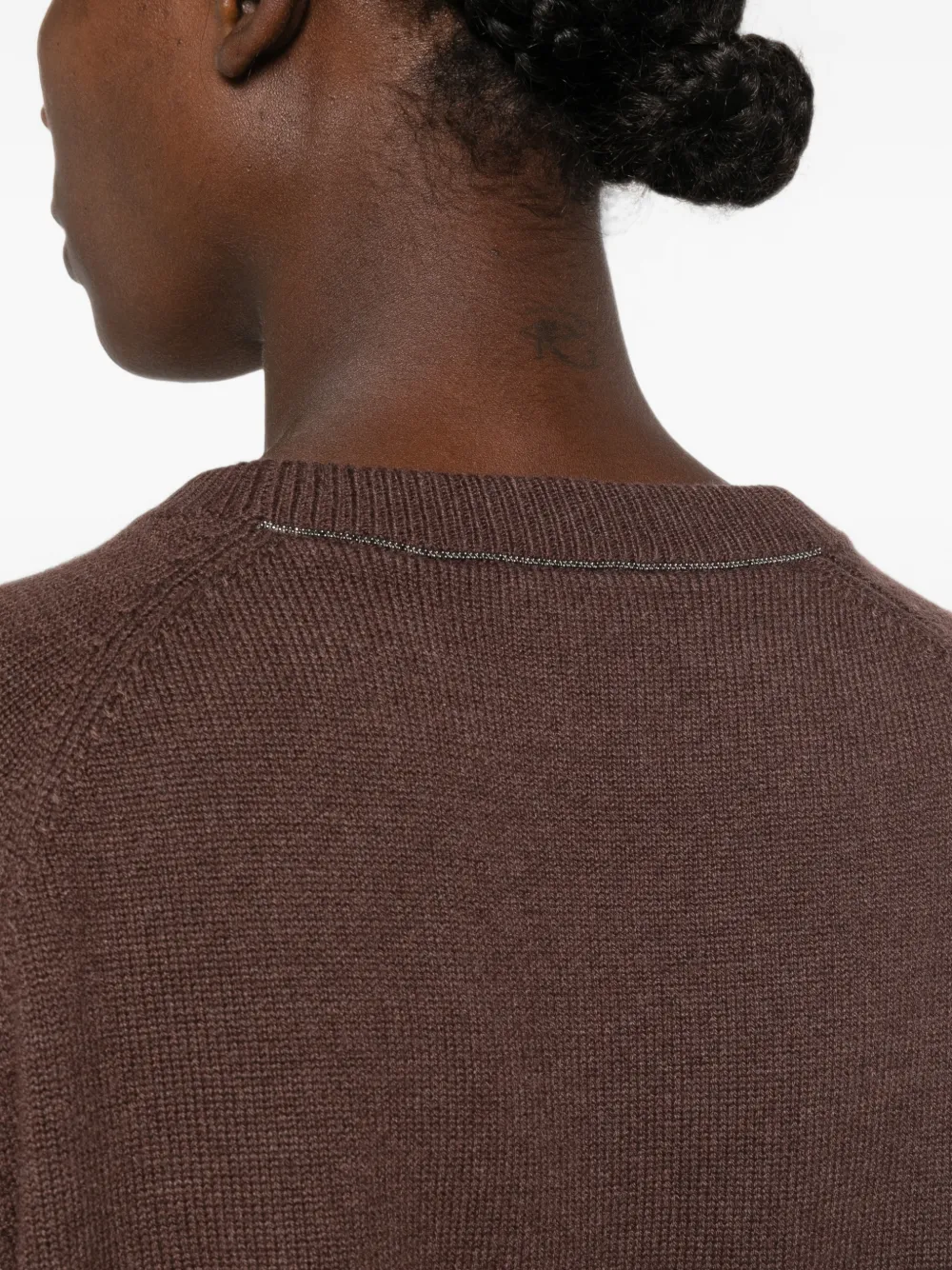 Brunello Cucinelli Trui met raglan mouwen Bruin