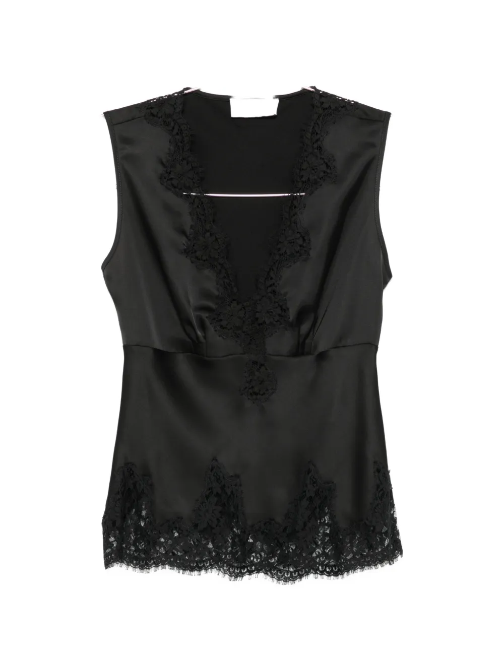 ERMANNO FIRENZE lace-trim sleeveless top - Nero