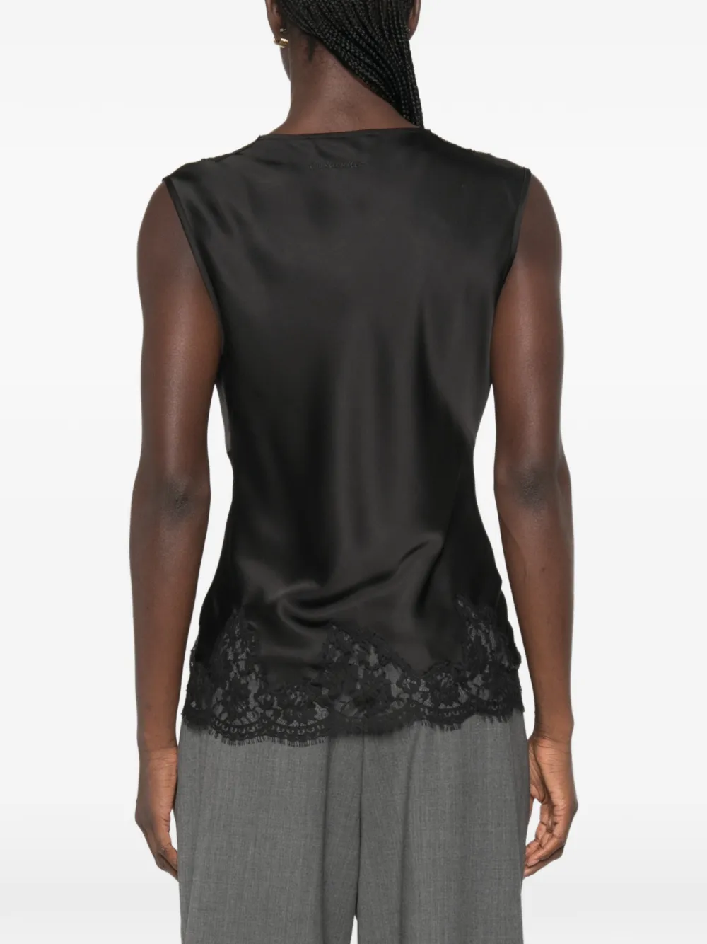 ERMANNO FIRENZE Top met kant Zwart