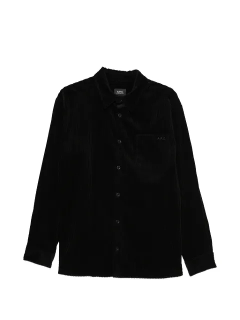A.P.C. corduroy chest-pocket shirt