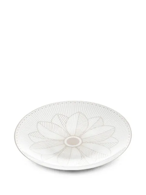 Christofle Malmaison Impériale geometric-pattern floral-print plate