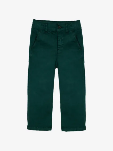 Patachou logo-patch straight-leg trousers