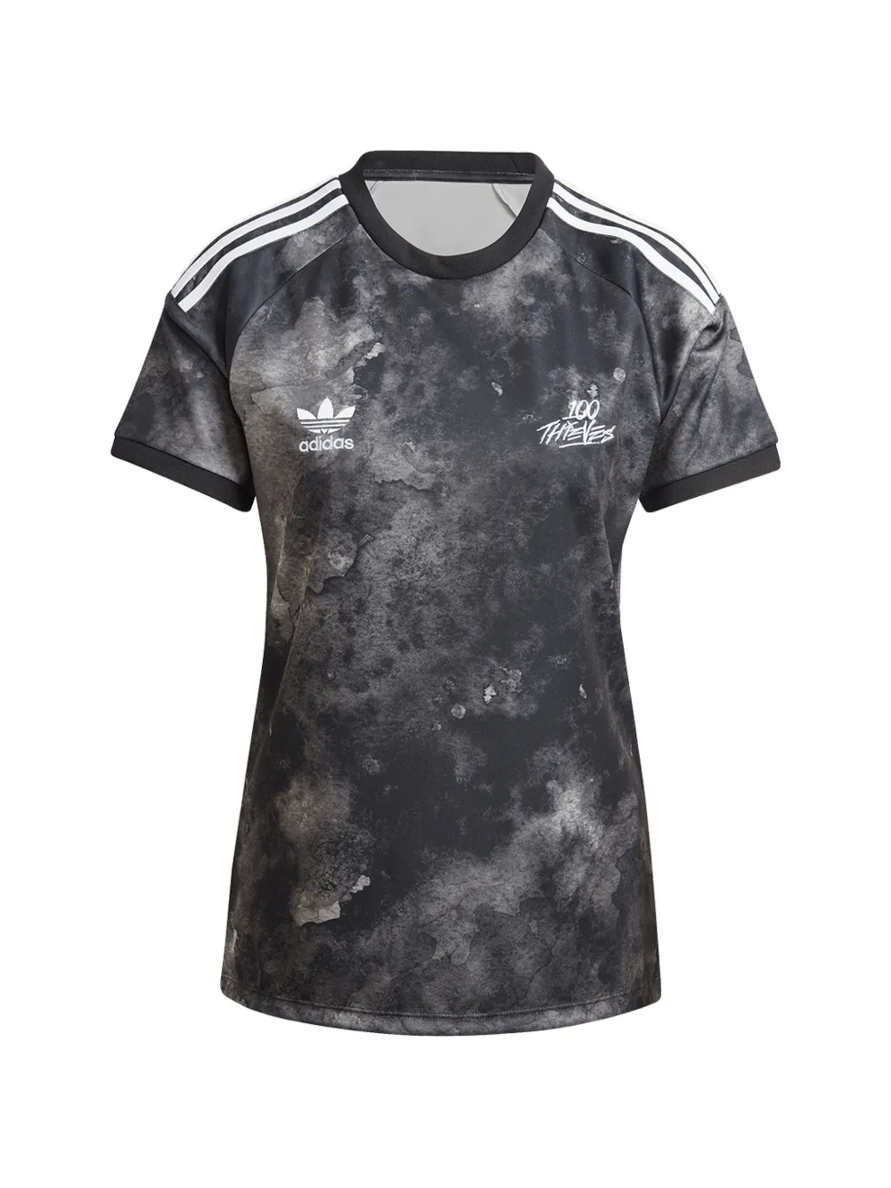 Adidas Originals x 100 Thieves marble-effect T-shirt Grijs