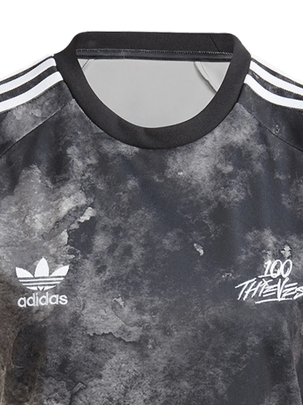 adidas Originals x 100 Thieves marble-effect T-shirt Grijs