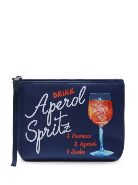 MC2 Saint Barth Aline scuba pouch with Spritz recipe print