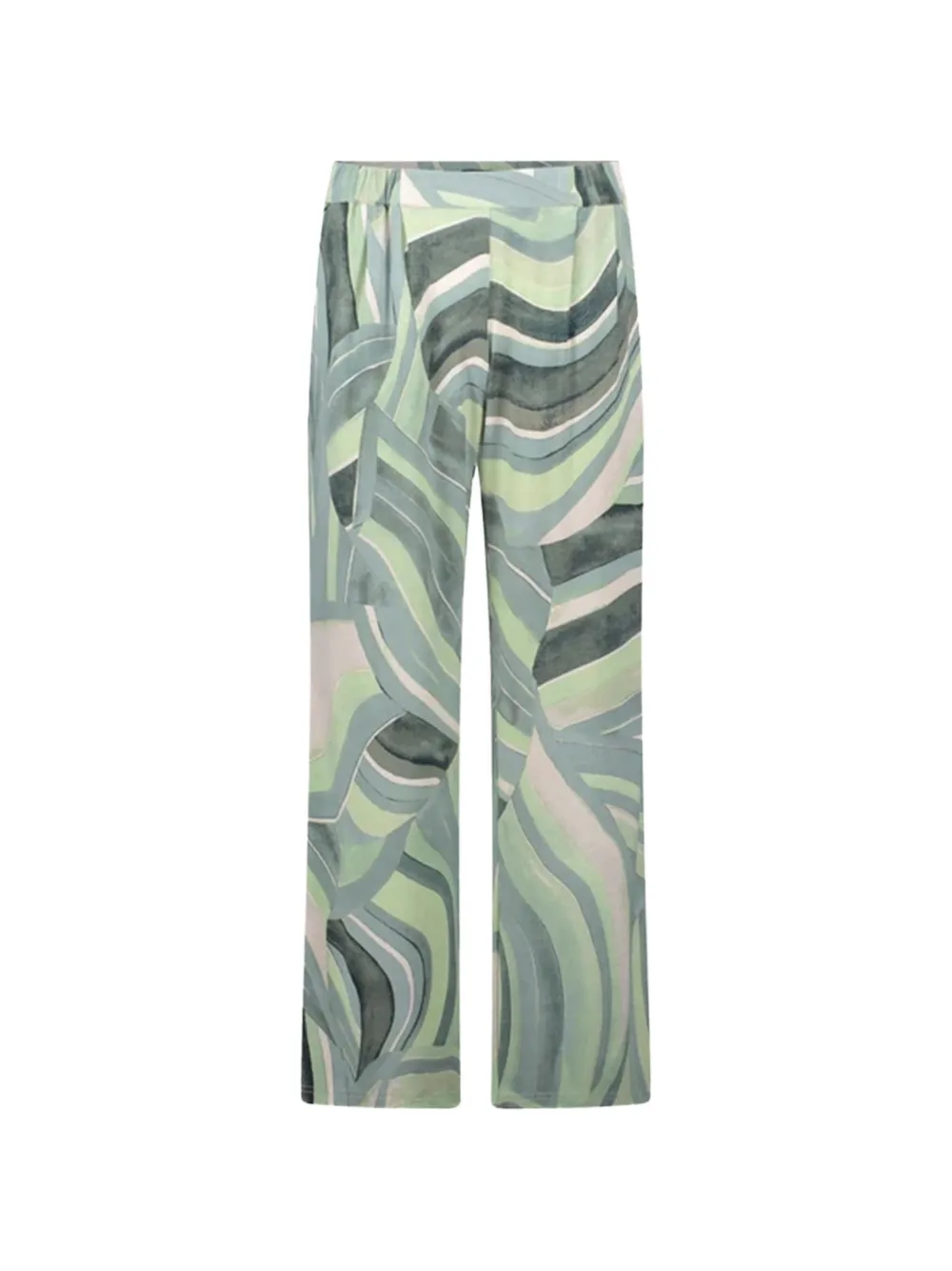 Betty Barclay abstract-print wide-leg trousers - Verde