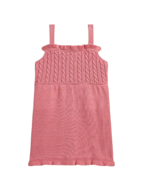 POLO RALPH LAUREN KIDS cable-knit ruffled dress