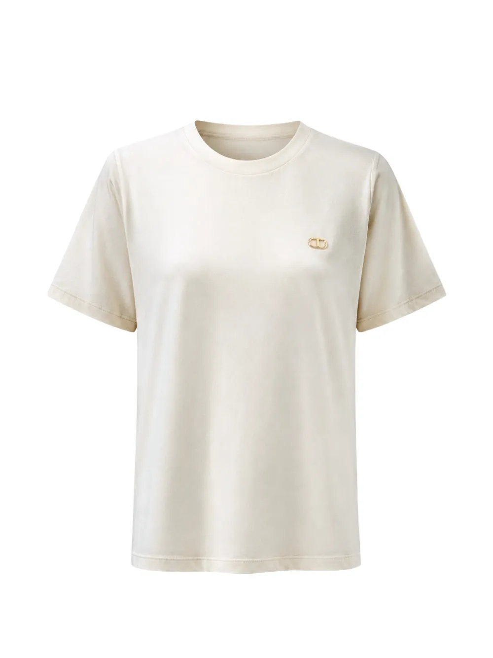 TWINSET logo-plaque T-shirt - Nude