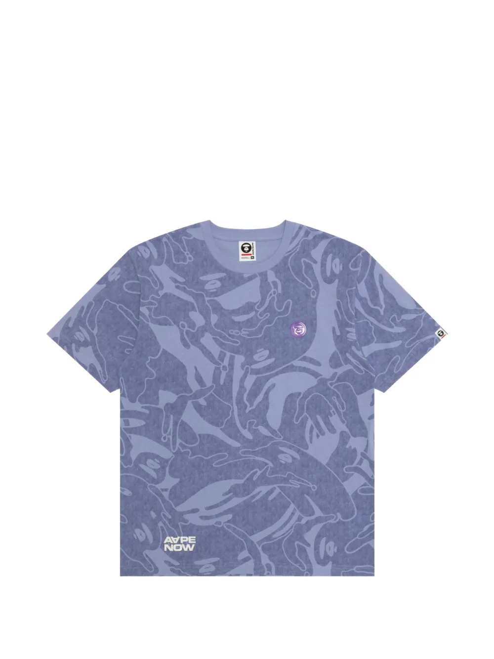 AAPE BY *A BATHING APE® camouflage-print logo-patch T-shirt · S