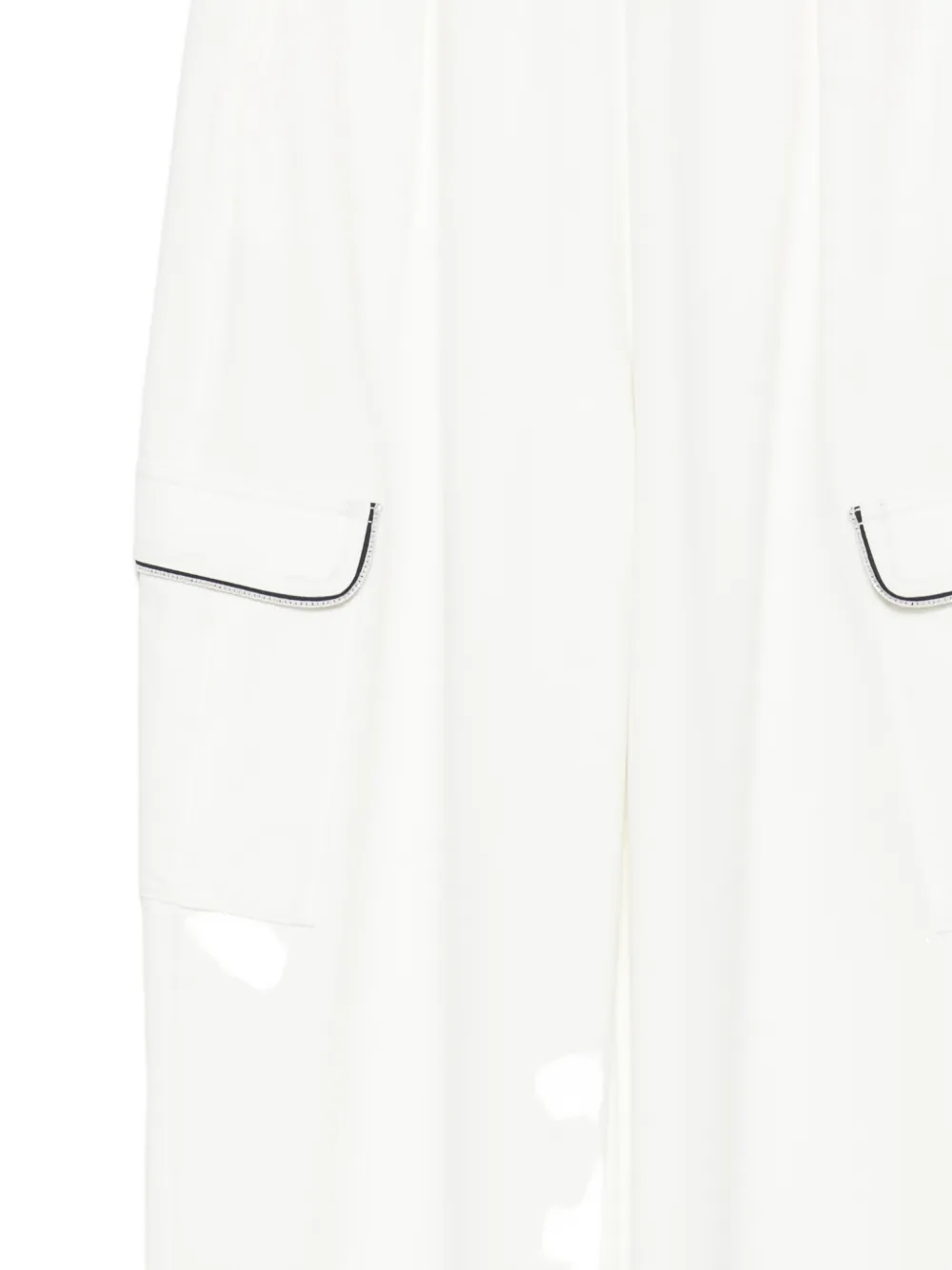 Fabiana Filippi Cargo broek met monili afwerking Beige