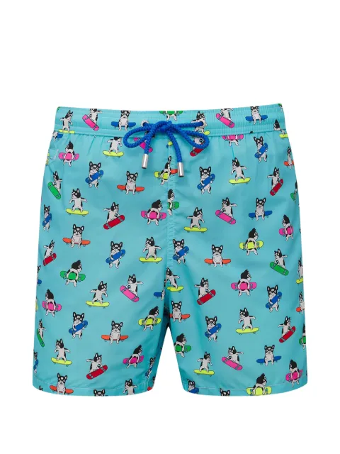 MC2 Saint Barth shorts de playa Lighting Micro con estampado de bulldog