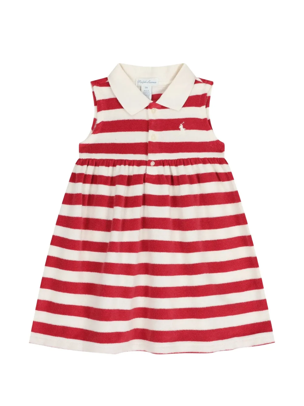 POLO RALPH LAUREN KIDS Set met gestreepte mouwloze jurk Rood