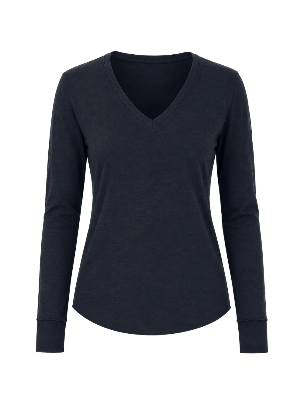 Juvia slub-texture V-neck top