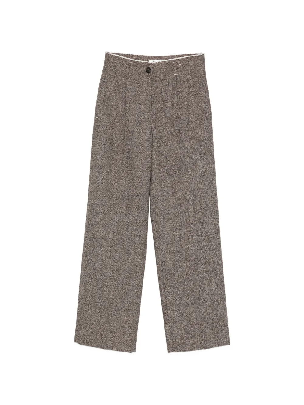 Tela marl-effect raw-edge trousers