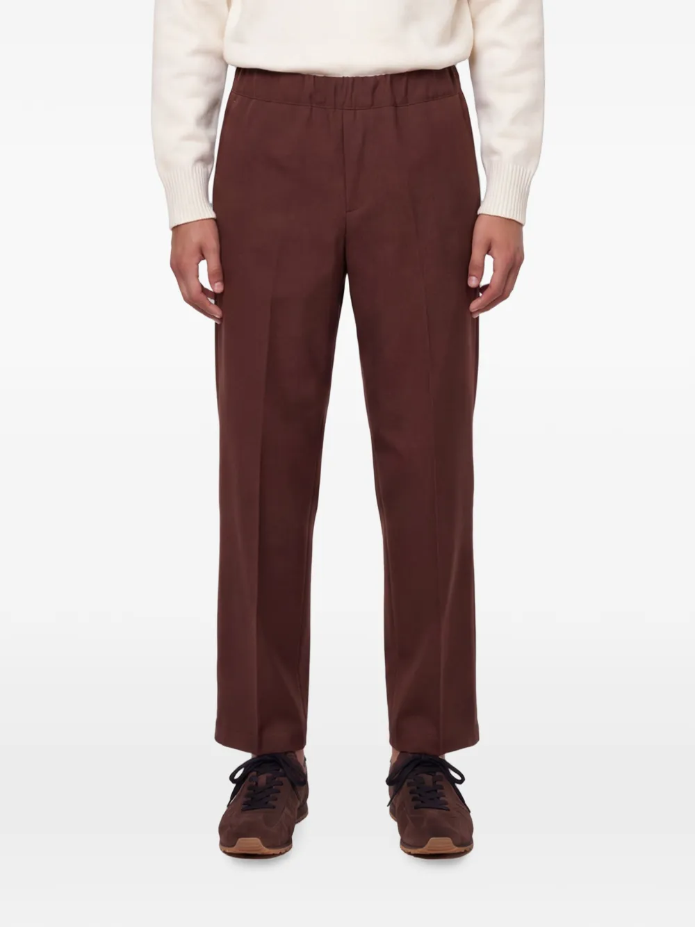Costumein Plooibroek met elastische taille Bruin