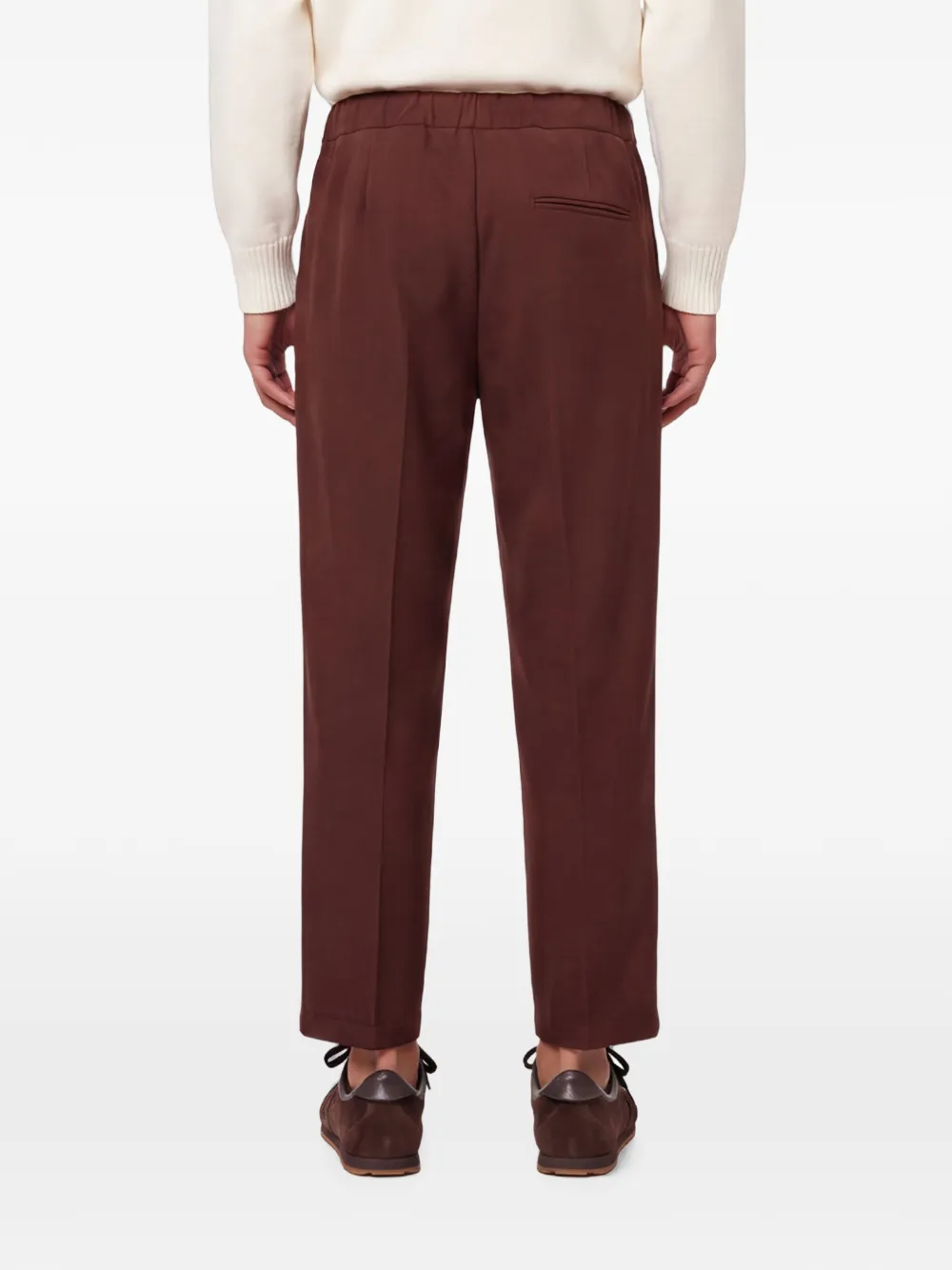 Costumein Plooibroek met elastische taille Bruin