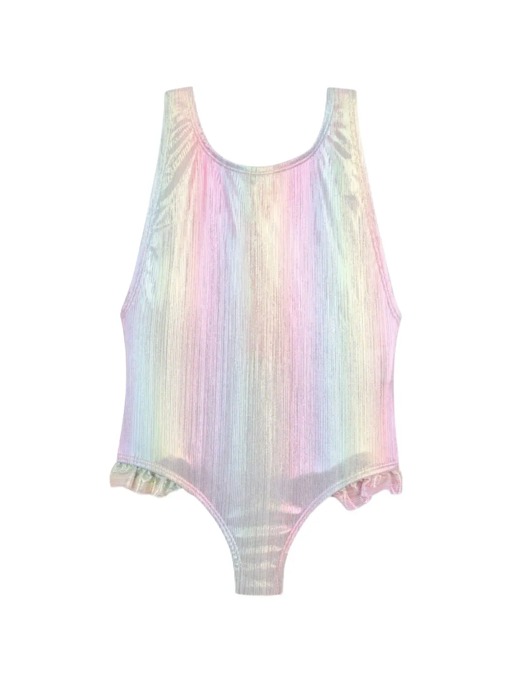 Billieblush iridescent ruffled swimsuit - Rosa