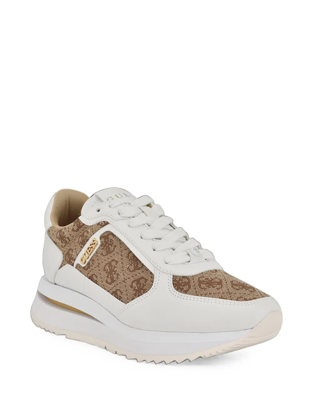 GUESS USA logo-print panelled sneakers Wit