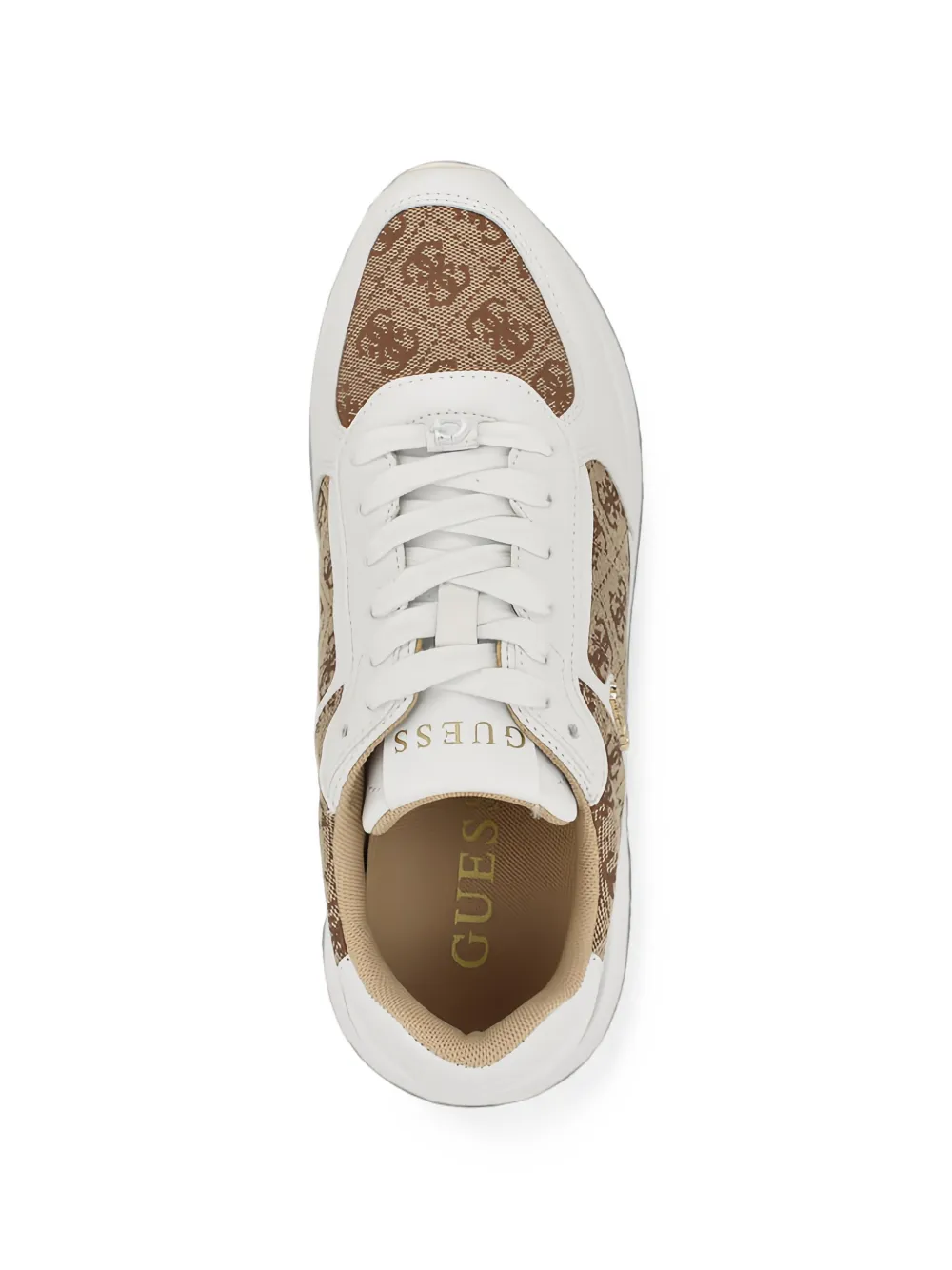 GUESS USA logo-print panelled sneakers Wit