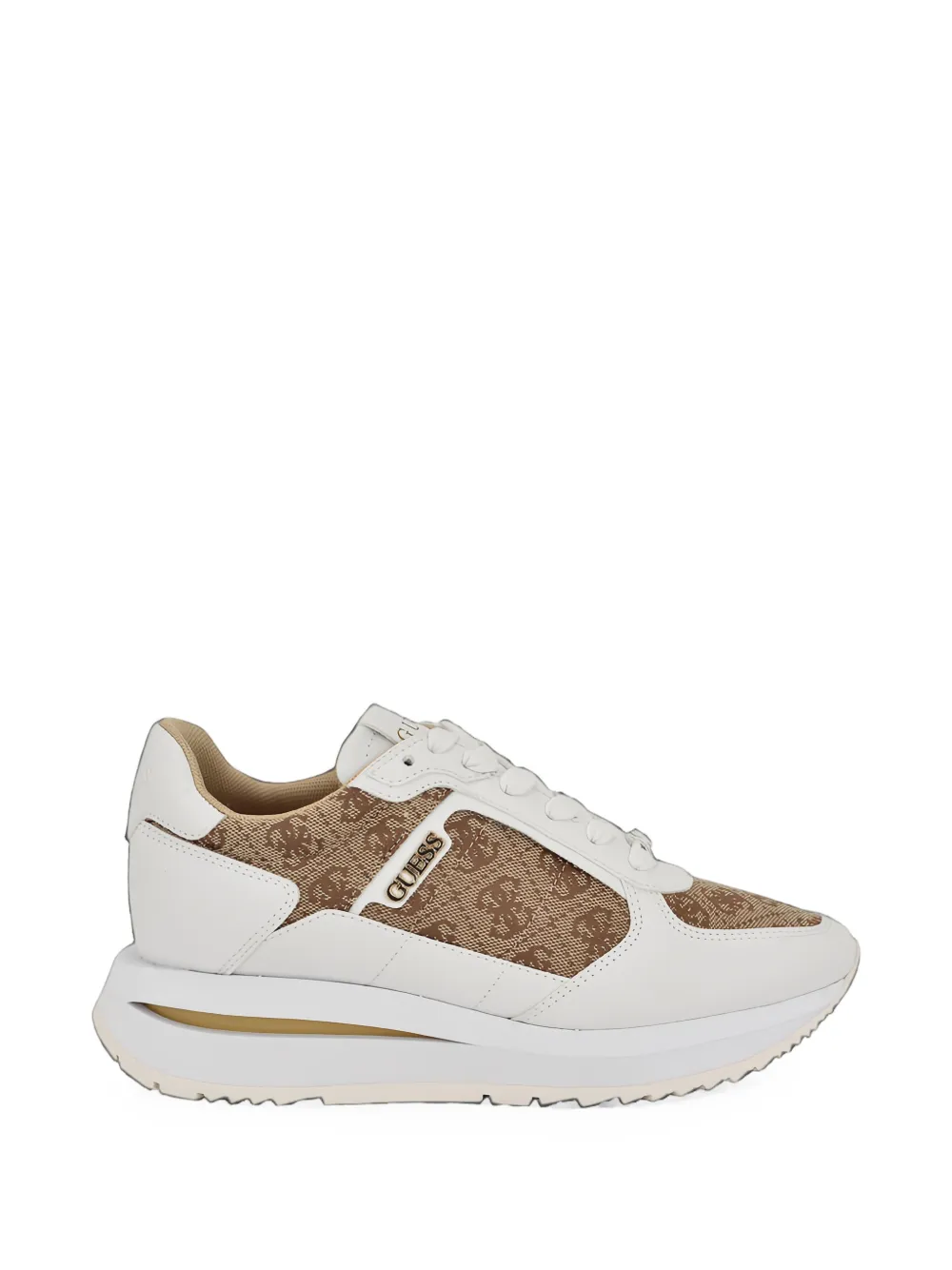 GUESS USA logo-print panelled sneakers - Weiß
