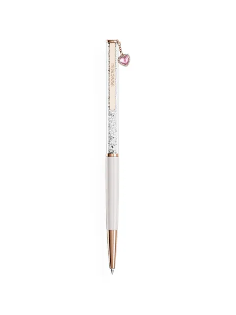 Swarovski crystal-embellished heart-pendant pen