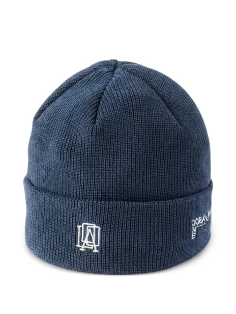 Nanamica Ooal logo-embroidered beanie hat