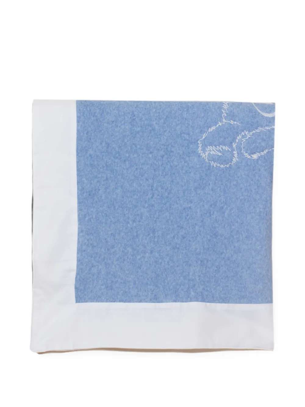 Patachou embroidered logo-trim blanket - Blu