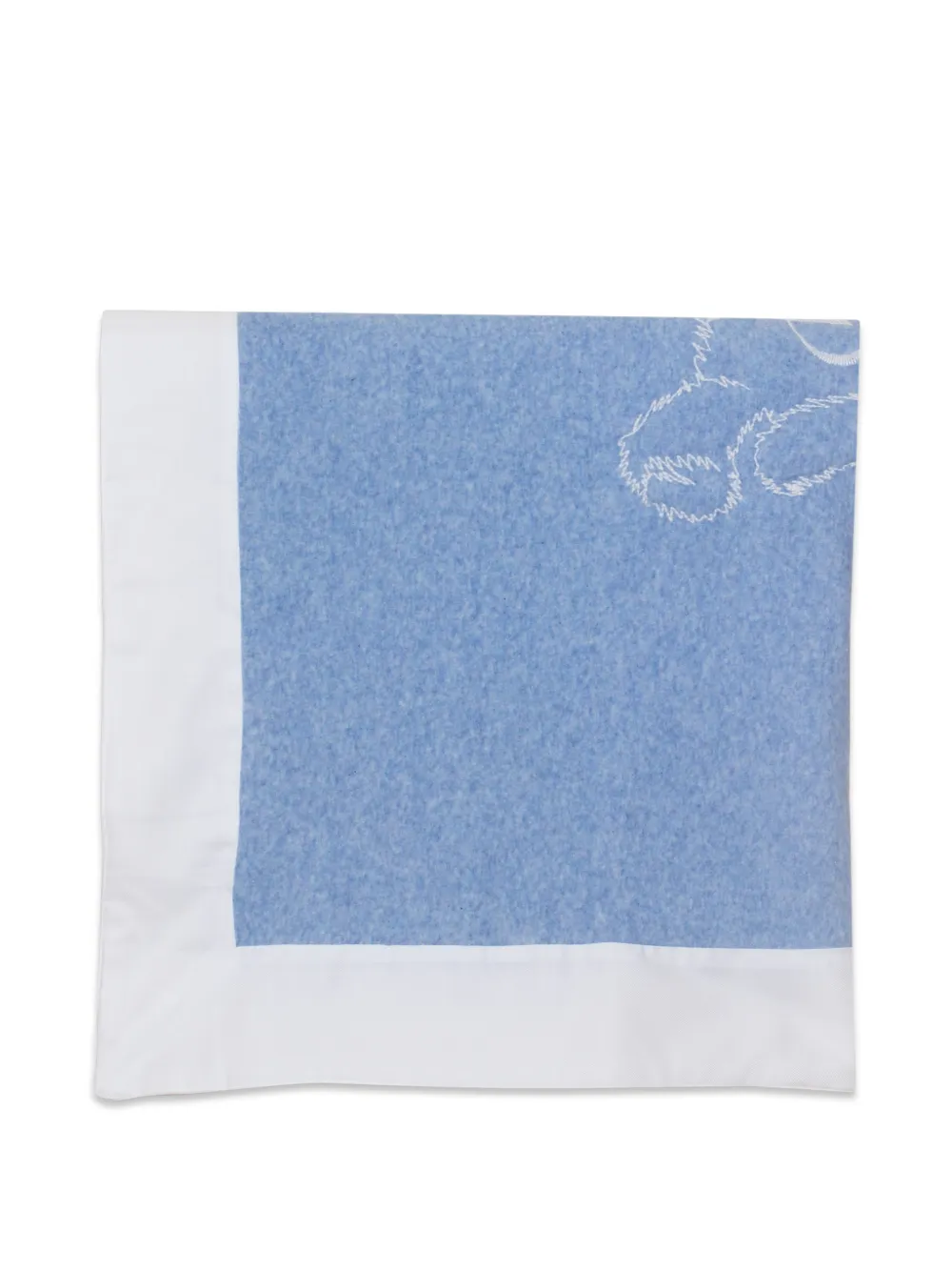 Patachou embroidered logo-trim blanket - Blu