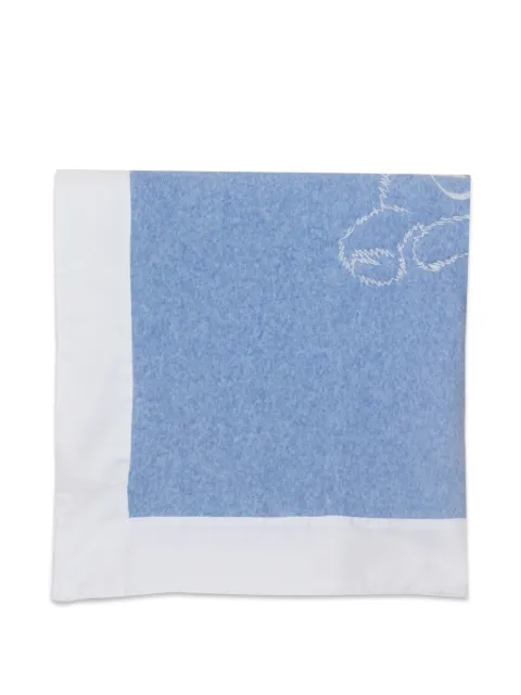 Patachou embroidered logo-trim blanket
