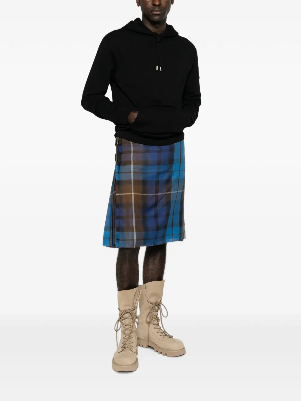 Vivienne Westwood Midi-plooirok met tartan ruit Blauw