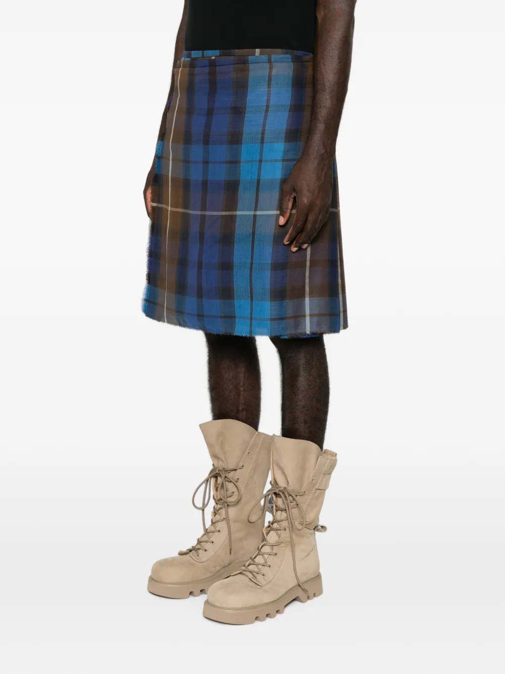 Vivienne Westwood Midi-plooirok met tartan ruit Blauw